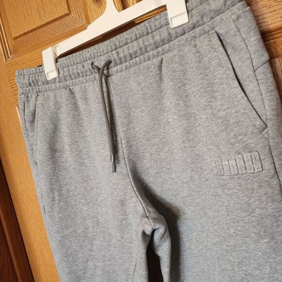 Puma Pants‎ Mens XL Activewear Jogger Sweat Fleece Gym Training Drawstring Gray - Picture 3 of 12